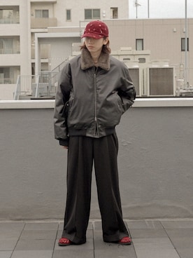 「アイテム（MA-1）」を使った、ぐりさん（メンズ・170cm）の秋コーディネート