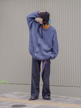 ぐりさんの「Wide straight denim pants / ワイドストレートデニムパンツ」を使ったコーディネート