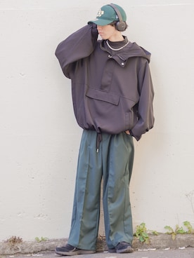 「CASPER JOHN」｜「アイテム（帽子）」を使った、ぐりさん（メンズ・170cm）の冬コーディネート