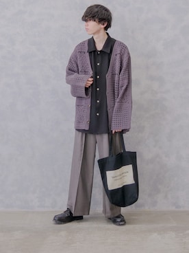 「CASPER JOHN」｜「アイテム（モカシン/デッキシューズ）」を使った、ぐりさん（メンズ・170cm）の春コーディネート