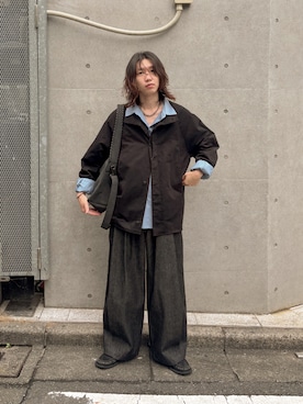 「CASPER JOHN（キャスパージョン）のアイテム（トップス）」を使った、ぐりさん（メンズ・170cm）の秋コーディネート