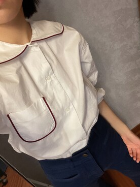 「BLUE（ブルー）のアイテム」を使った、低気圧乙女さん（レディース・160cm）の春コーディネート