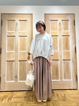 「Samansa Mos2（サマンサ モスモス）のアイテム（シューズ）」を使った、ちえさん（レディース・156cm）の春コーディネート