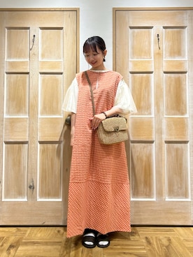 「ピグメント」｜「アイテム（ワンピース/ドレス）」を使った、ちえさん（レディース・156cm）の夏コーディネート