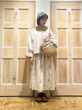 「TSUHARU by Samansa Mos2（ツハルバイサマンサモスモス）のアイテム（スカート）」を使った、ちえさん（レディース・156cm）の秋コーディネート