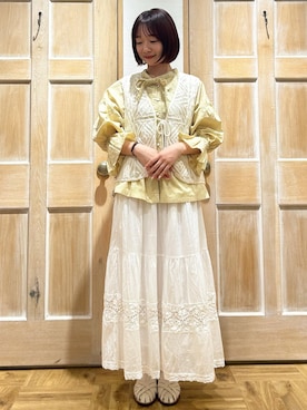 「TSUHARU by Samansa Mos2（ツハルバイサマンサモスモス）のアイテム（サンダル）」を使った、ちえさん（レディース・156cm）の春コーディネート