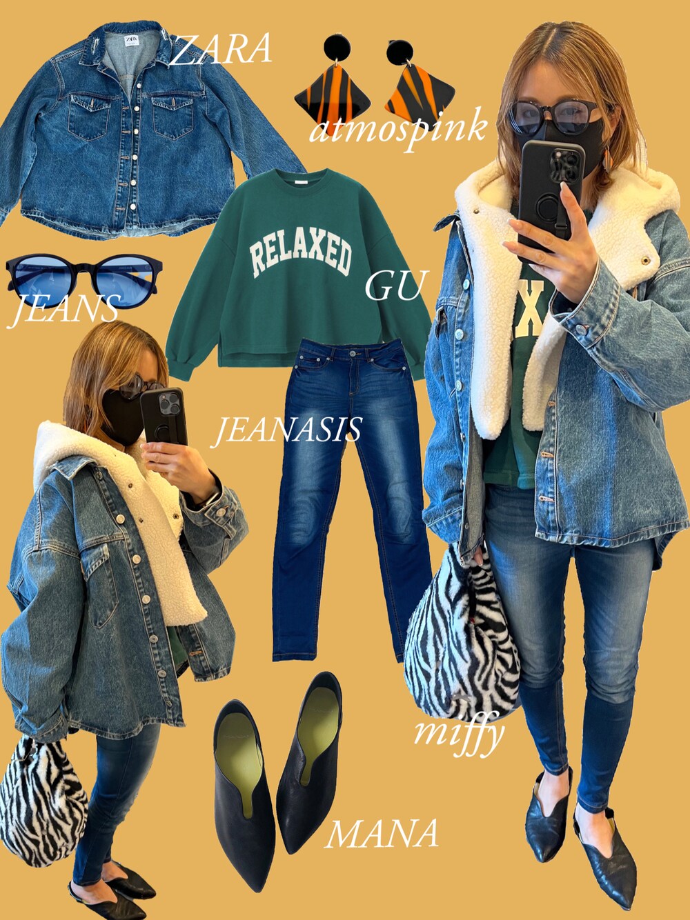 ZARA girls︎デニムファーコート︎152︎160︎デニム×ピンクファー 女の子（乳幼児）用ジーンズ | ZARA