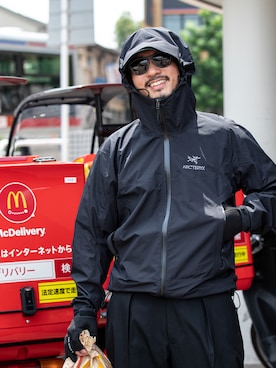 「アイテム（マウンテンパーカー）」を使った、muraken_worldさん（メンズ・175cm）の夏コーディネート