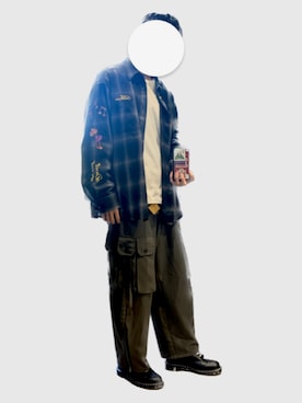 「エクストララージ」｜「アイテム（スラックス）」を使った、結城 秀人さん（メンズ・180cm）の秋コーディネート