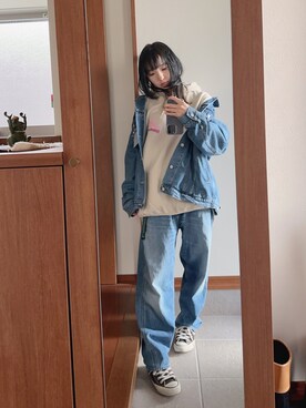 「黒髪」｜「アイテム（ジャケット/アウター）」を使った、ₐₙさん（レディース・160cm）の冬コーディネート