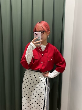 「RETRO GIRL（レトロガール）のアイテム（トップス）」を使った、ukiさん（レディース・160cm）の春コーディネート