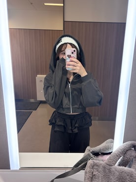 「アイテム（ニットキャップ/ビーニー）」を使った、すんにゃんさん（レディース・160cm）の冬コーディネート