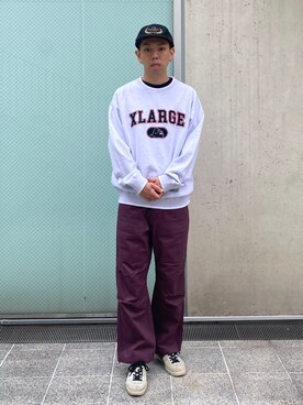 「アイテム（スウェット）」を使った、中山 麗士さん（メンズ・178cm・20代）の秋コーディネート