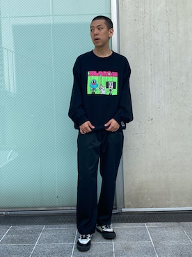 「アイテム（スウェット）」を使った、中山 麗士さん（メンズ・178cm・20代）の秋コーディネート