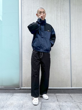 「XLARGE（エクストララージ）のアイテム（ナイロンジャケット）」を使った、中山 麗士さん（メンズ・178cm）の冬コーディネート