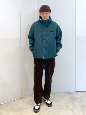 「XLARGE（エクストララージ）のアイテム（ナイロンジャケット）」を使った、中山 麗士さん（メンズ・178cm）の秋コーディネート