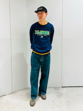 「アイテム（スウェット）」を使った、中山 麗士さん（メンズ・178cm・20代）の冬コーディネート
