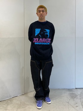 「アイテム（スウェット）」を使った、中山 麗士さん（メンズ・178cm・20代）の冬コーディネート
