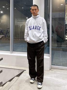 「アイテム（スウェット）」を使った、中山 麗士さん（メンズ・178cm・20代）の秋コーディネート