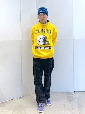 「アイテム（ニットキャップ/ビーニー）」を使った、中山 麗士さん（メンズ・178cm・20代）の冬コーディネート