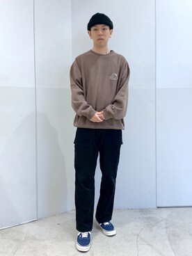 「アイテム（スウェット）」を使った、中山 麗士さん（メンズ・178cm・20代）の秋コーディネート