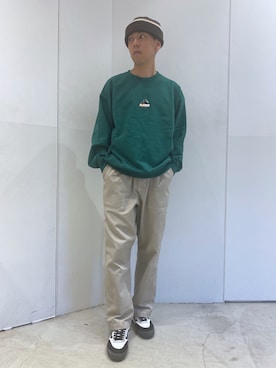 「アイテム（スウェット）」を使った、中山 麗士さん（メンズ・178cm・20代）の秋コーディネート
