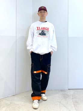 「アイテム（スウェット）」を使った、中山 麗士さん（メンズ・178cm・20代）の秋コーディネート