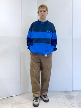 「アイテム（スウェット）」を使った、中山 麗士さん（メンズ・178cm・20代）の冬コーディネート