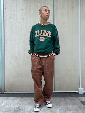「アイテム（スウェット）」を使った、中山 麗士さん（メンズ・178cm・20代）の秋コーディネート