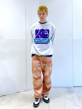 「アイテム（スウェット）」を使った、中山 麗士さん（メンズ・178cm・20代）の冬コーディネート