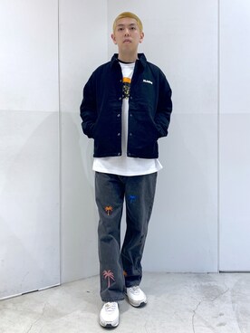 「アイテム（ブルゾン）」を使った、中山 麗士さん（メンズ・178cm・20代）の冬コーディネート