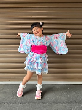 「アイテム（シューズ、ピンク系）」を使った、＊SK.HRR＊さん（キッズ・110cm）の夏コーディネート