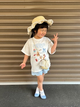「GLOBAL WORK（グローバルワーク）のアイテム（トップス）」を使った、＊SK.HRR＊さん（キッズ・110cm）の夏コーディネート