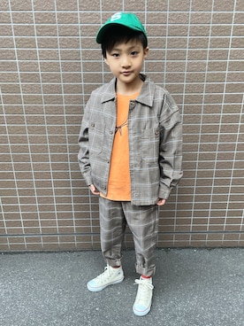 「INSECT COLLECTION（インセクトコレクション）のアイテム」を使った、＊SK.HRR＊さん（キッズ・120cm）の春コーディネート