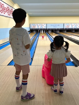 「アイテム（レッグウェア）」を使った、＊SK.HRR＊さん（キッズ・100cm）の秋コーディネート