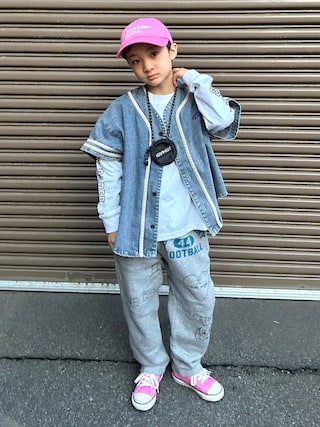 DENIM DUNGAREE（デニムダンガリー）の「裏起毛 ラクガキ パンツ