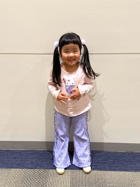 「ワッフル」｜「アイテム（スニーカー）」を使った、＊SK.HRR＊さん（キッズ・100cm）の冬コーディネート