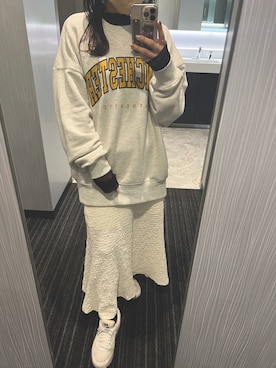 「Discoat」｜「アイテム（スウェット）」を使った、kaho.さん（レディース・150cm）の冬コーディネート