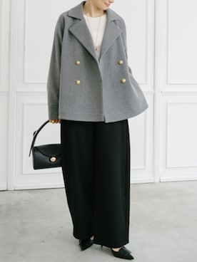 「アイテム（トレンチコート）」を使った、STYLEDOORさん（レディース・157cm）の冬コーディネート