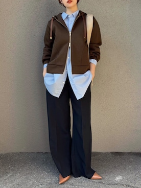 「ダンボール」｜STYLEDOORさん（レディース・163cm）の冬コーディネート