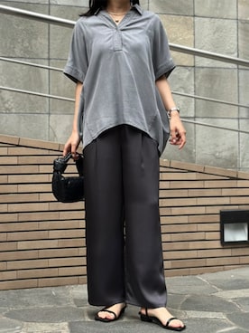 「スキッパーシャツ」｜STYLEDOORさん（レディース・165cm）の春コーディネート