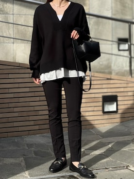 「Emma Taylor（エマテイラー）のアイテム（パンツ）」を使った、STYLEDOORさん（レディース・158cm）の冬コーディネート