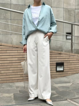 「オーバーシャツ」｜STYLEDOORさん（レディース・165cm）の春コーディネート