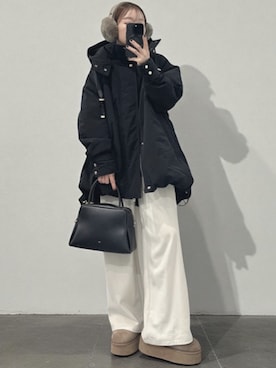 「アイテム（ダウンジャケット/コート）」を使った、STYLEDOORさん（レディース・146cm）の秋コーディネート