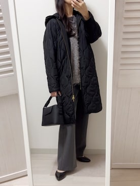 「キルティングコート」｜STYLEDOORさん（レディース・148cm）の冬コーディネート