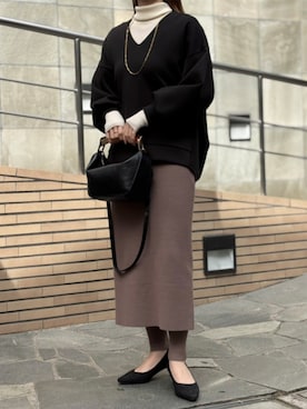 「アイテム（レギンス/スパッツ）」を使った、STYLEDOORさん（レディース・158cm）の秋コーディネート