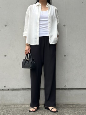 「オーバーシャツ」｜STYLEDOORさん（レディース・165cm）の春コーディネート