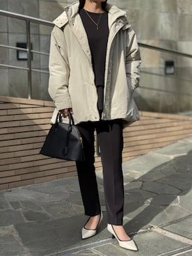 「オーバーコート」｜STYLEDOORさん（レディース・158cm）の秋コーディネート