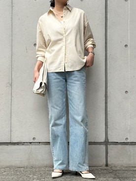 「オーバーシャツ」｜STYLEDOORさん（レディース・165cm）の春コーディネート