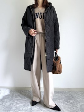 「キルティングコート」｜STYLEDOORさん（レディース・162cm）の秋コーディネート